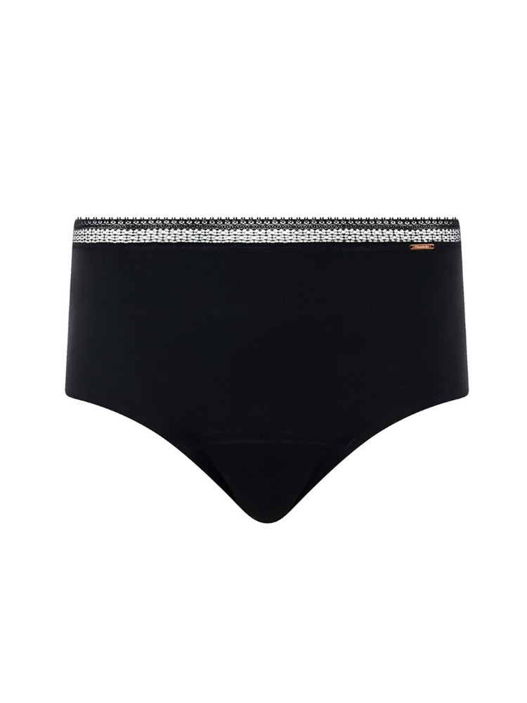 Black Period Pants High Waist Full Brief