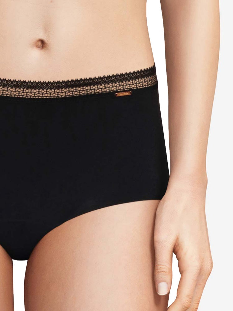 Black Period Pants High Waist Full Brief