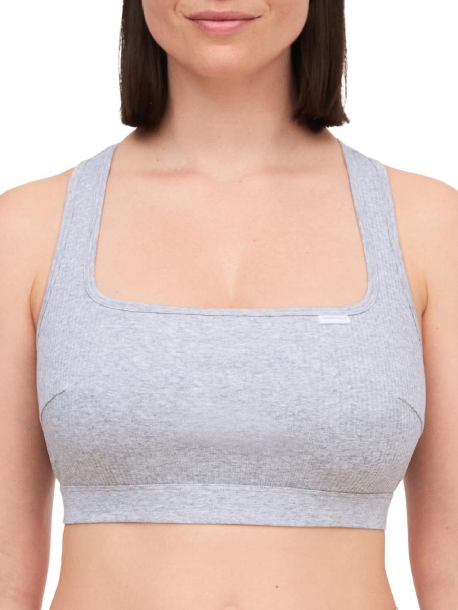 chantelle cotton comfort bralette mixed grey