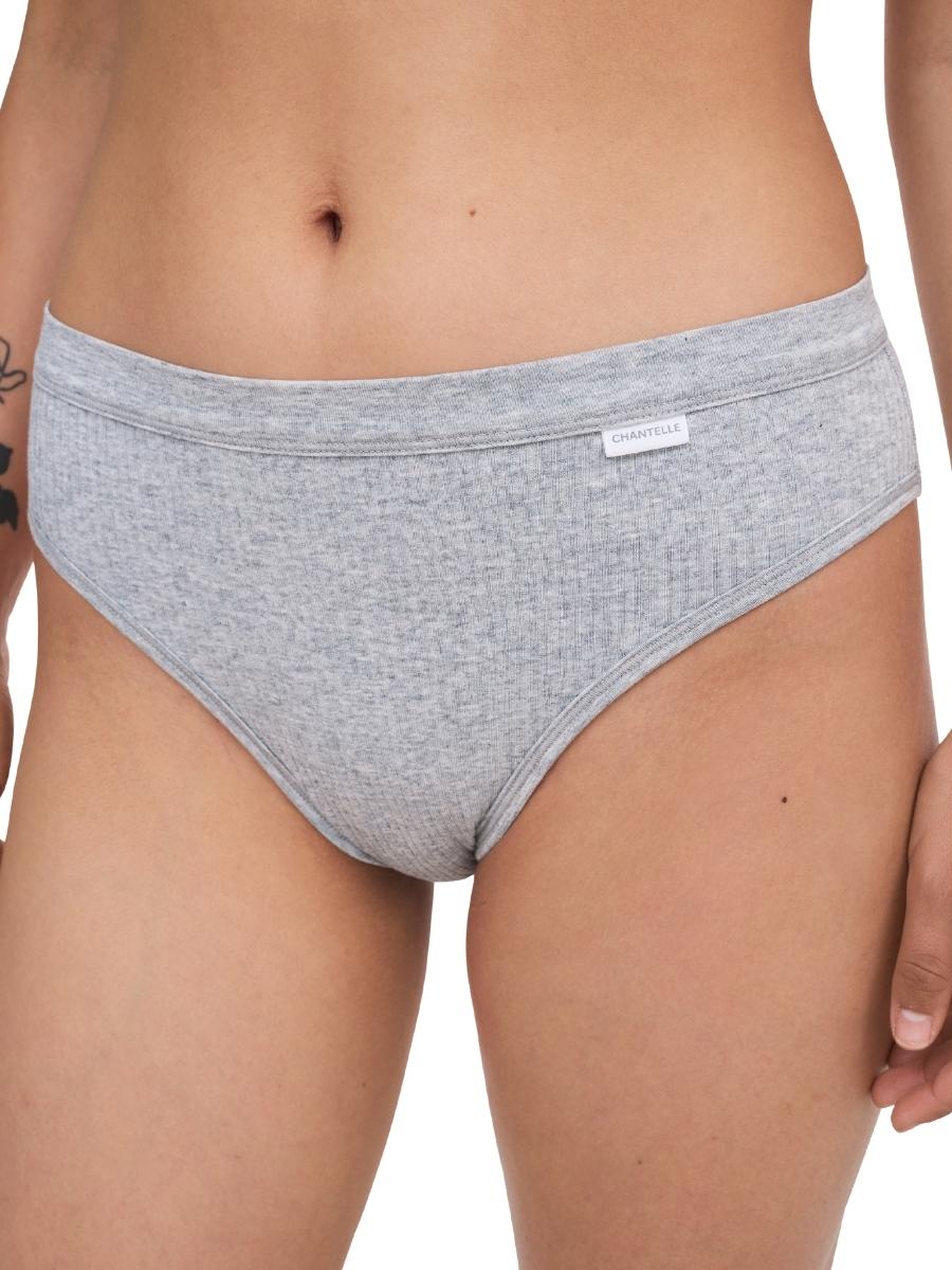 chantelle cotton comfort hi cut brief mixed grey