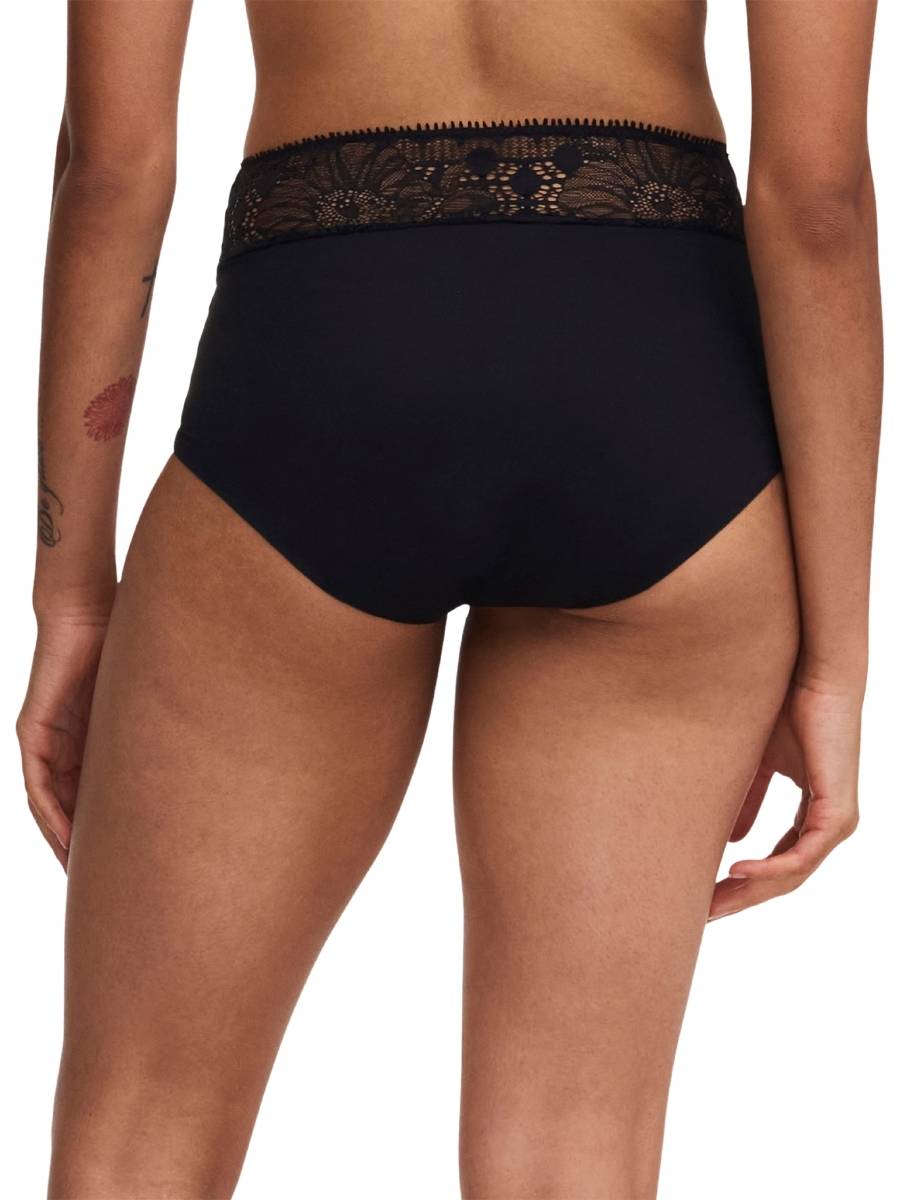 chantelle life lace high waist brief period pants black