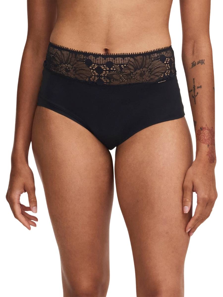 chantelle life lace high waist brief period pants black