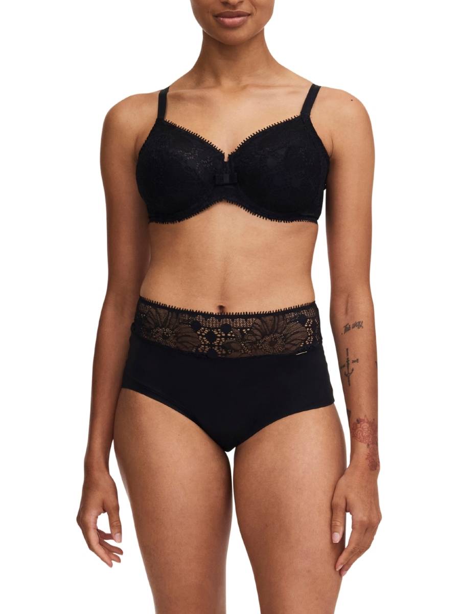 chantelle life lace high waist brief period pants black