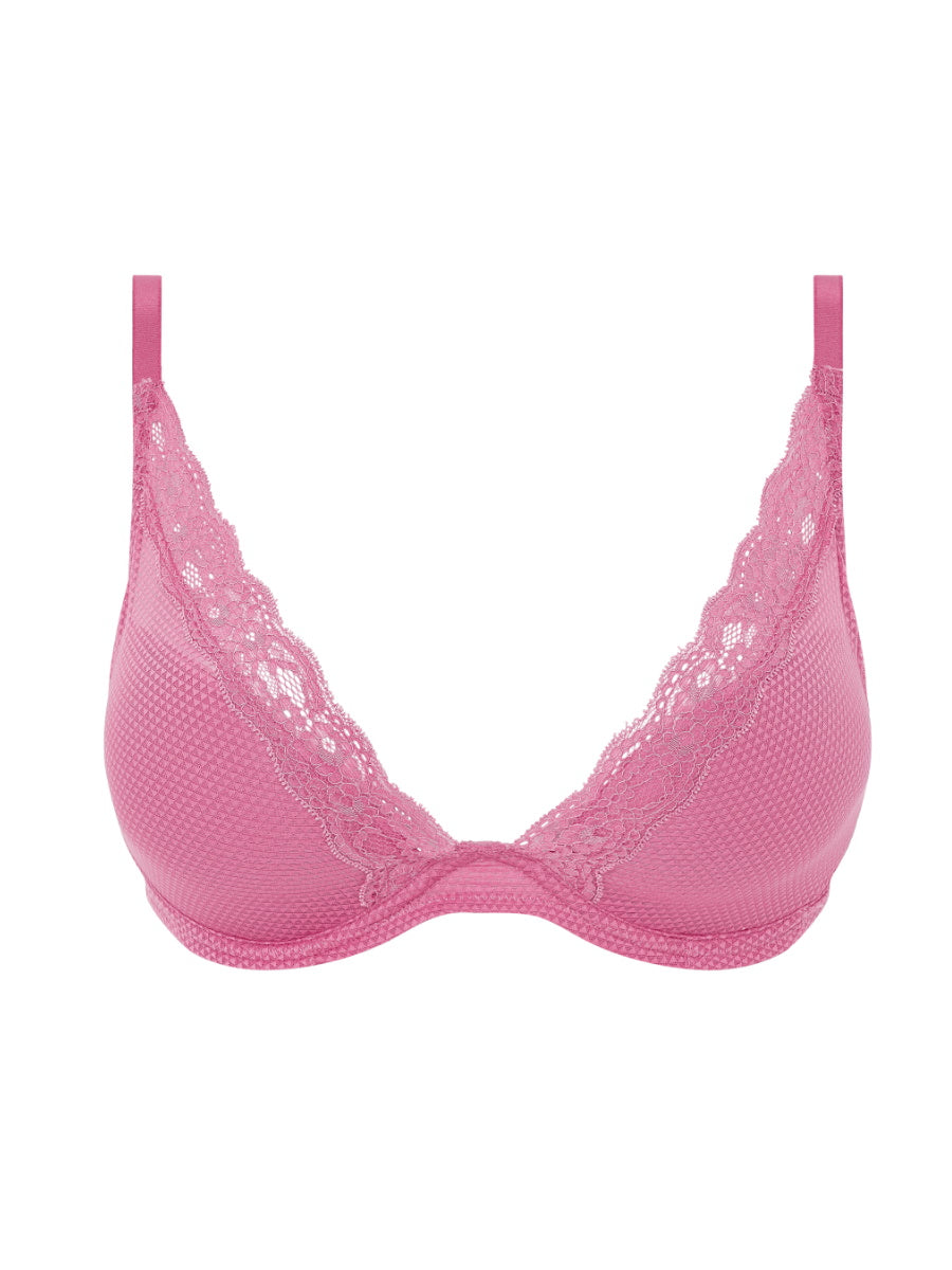 Pink Underwired Plunge Bra