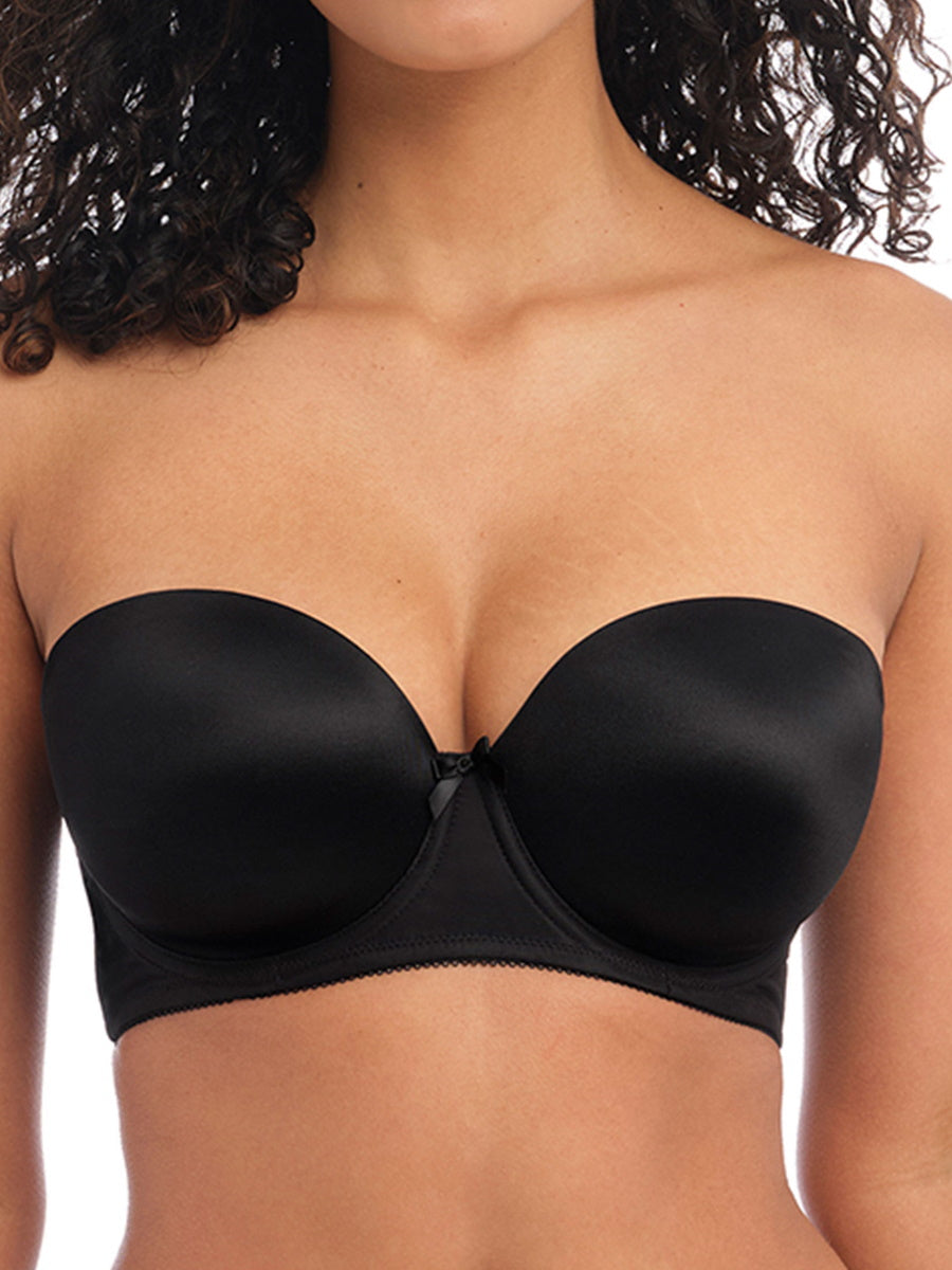Black Underwired Moulded Strapless Bra
