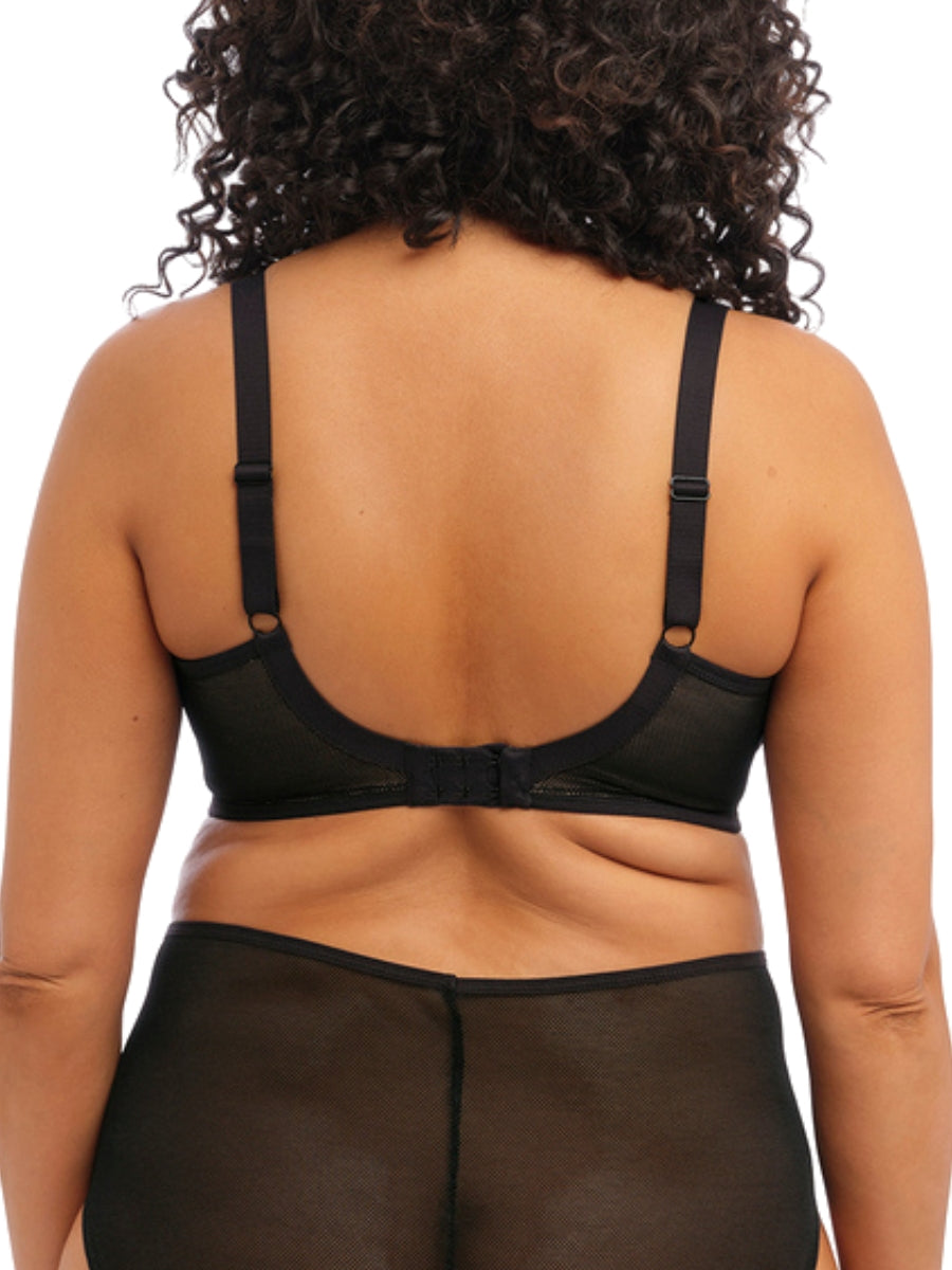 elomi kintai underwired plunge bra black