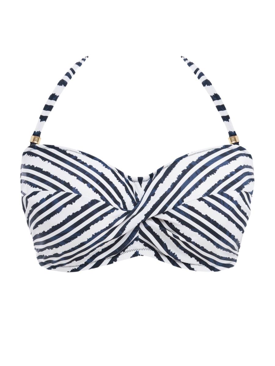 fantasie sunshine coast twist bandeau bikini top french navy