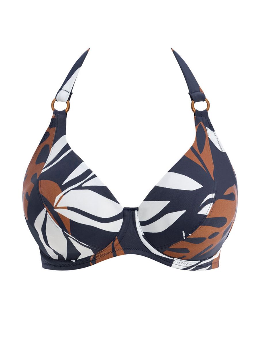 fantasie lake orta halter bikini top french navy