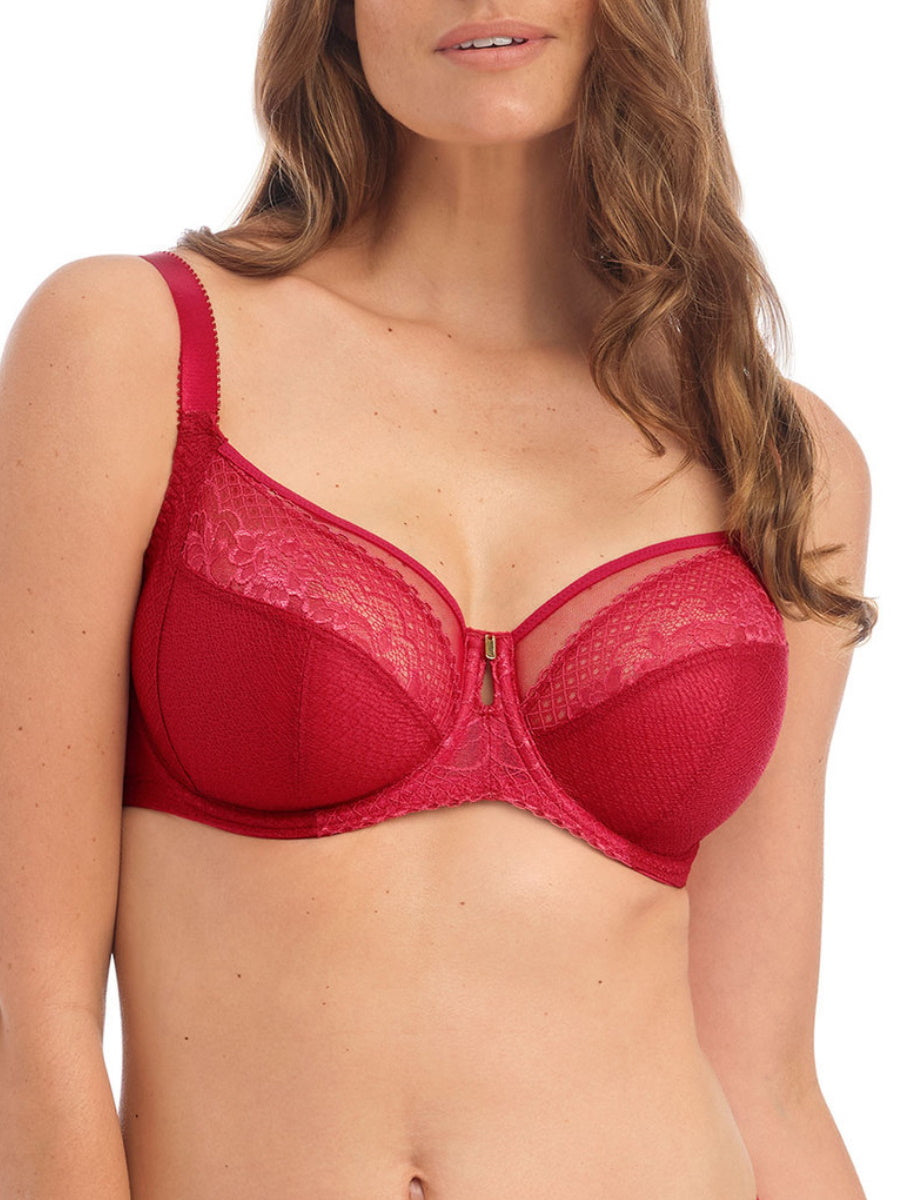 Red Underwired Side Support Bra