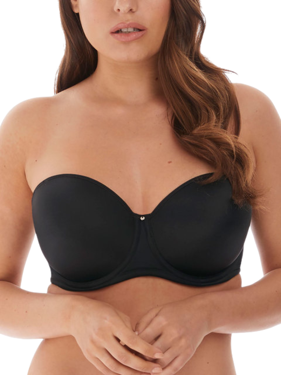 fantasie aura moulded strapless bra black