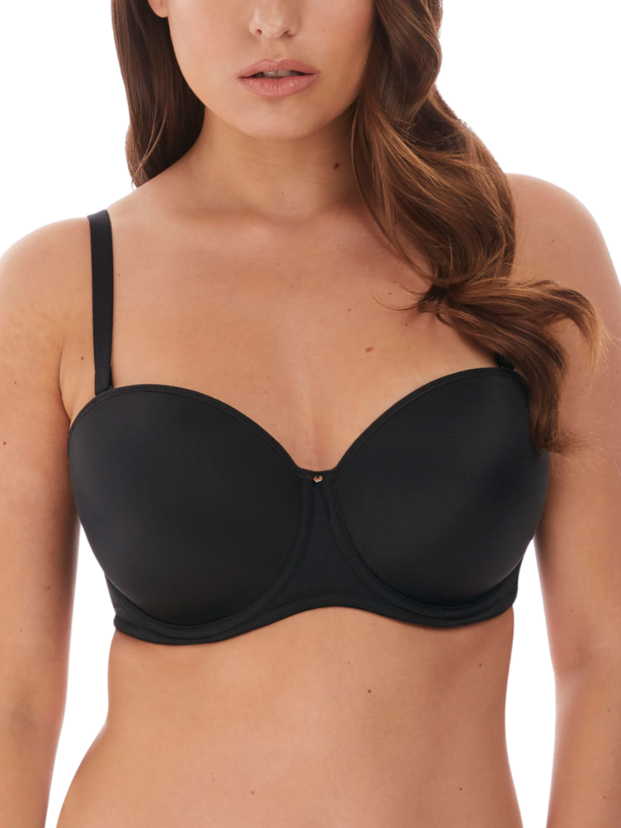 fantasie aura moulded strapless bra black