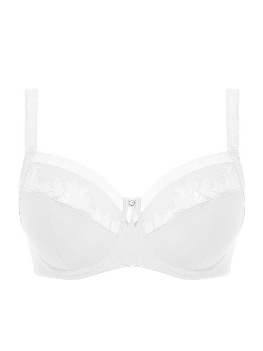 Illusion Full Cup Side Support Bra - White