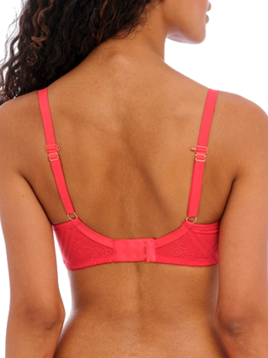 freya freya fatale moulded plunge t shirt bra chilli red