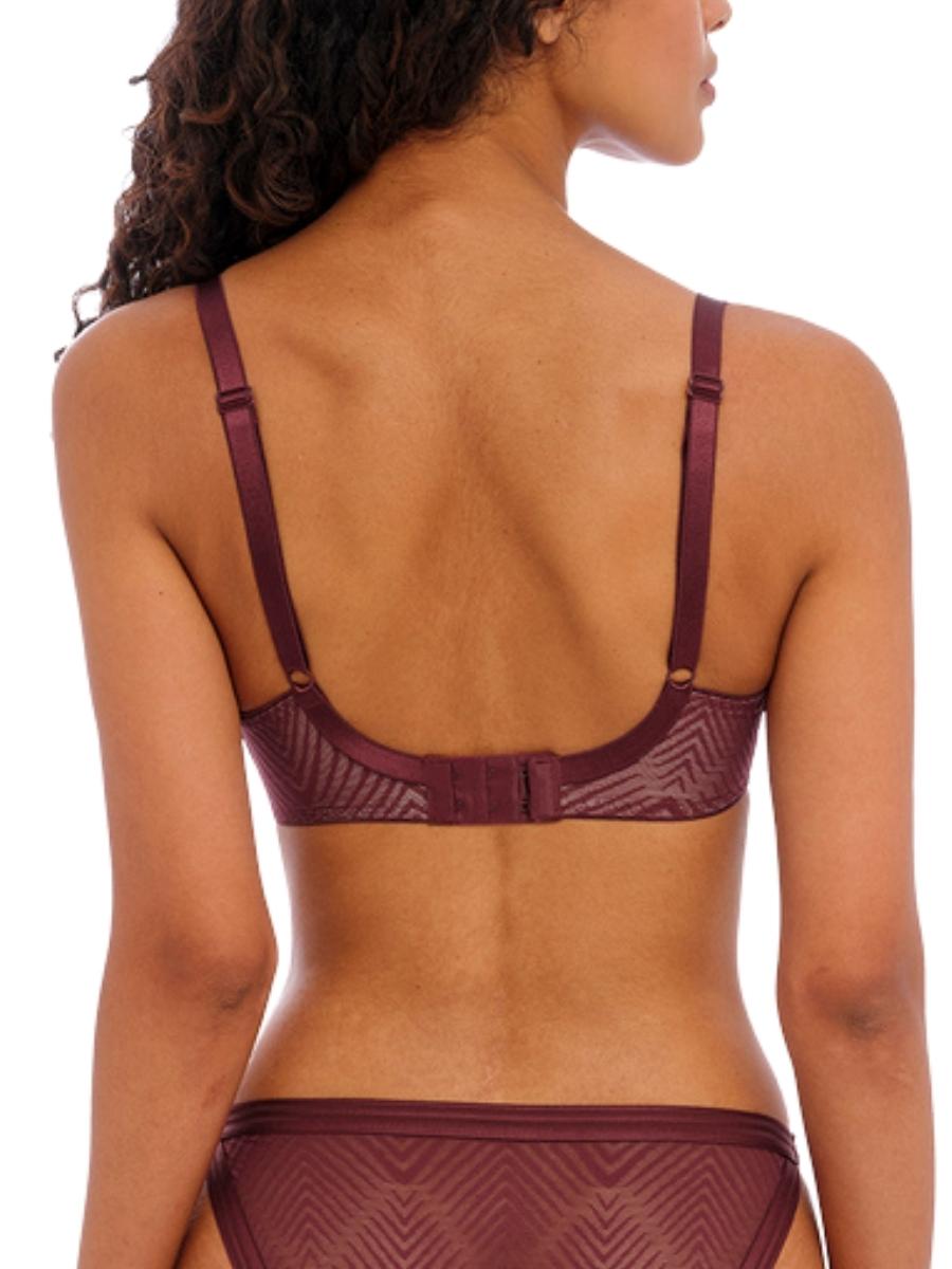 freya tailored high apex plunge bra dark cherry