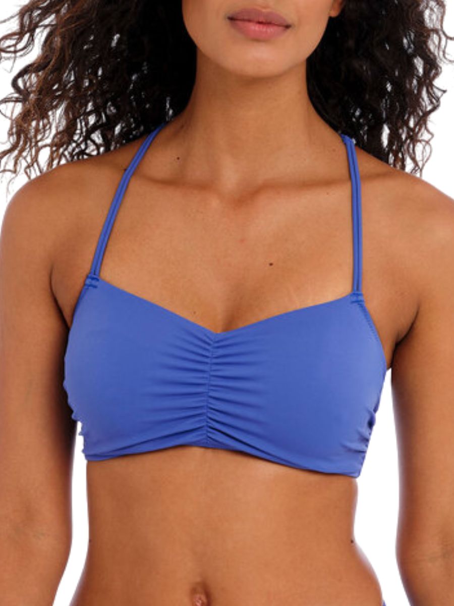 freya jewel cove bralette bikini top plain azure