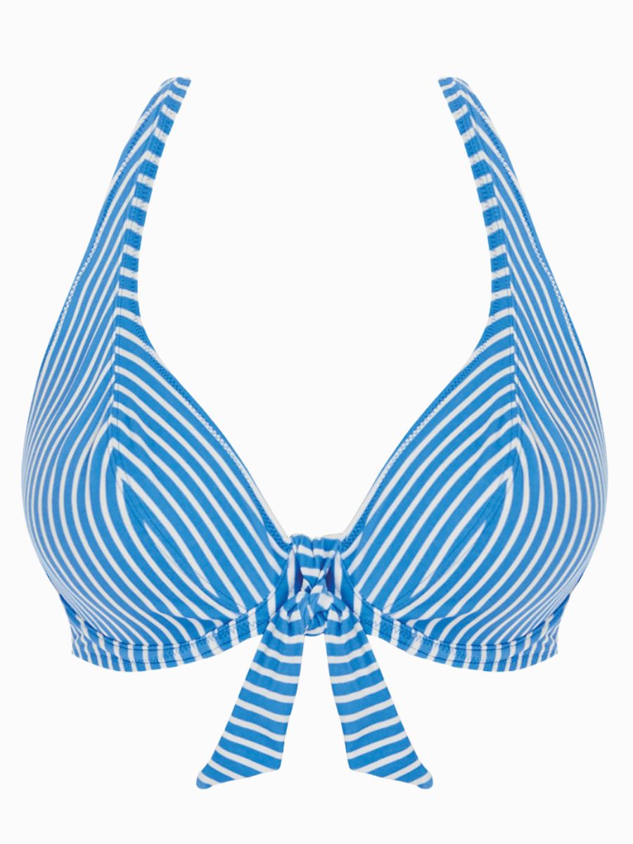 freya beach hut high apex bikini top blue moon