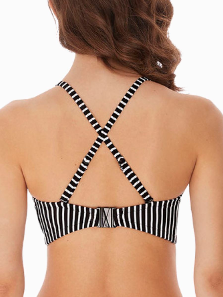 freya beach hut bandeau bikini top black