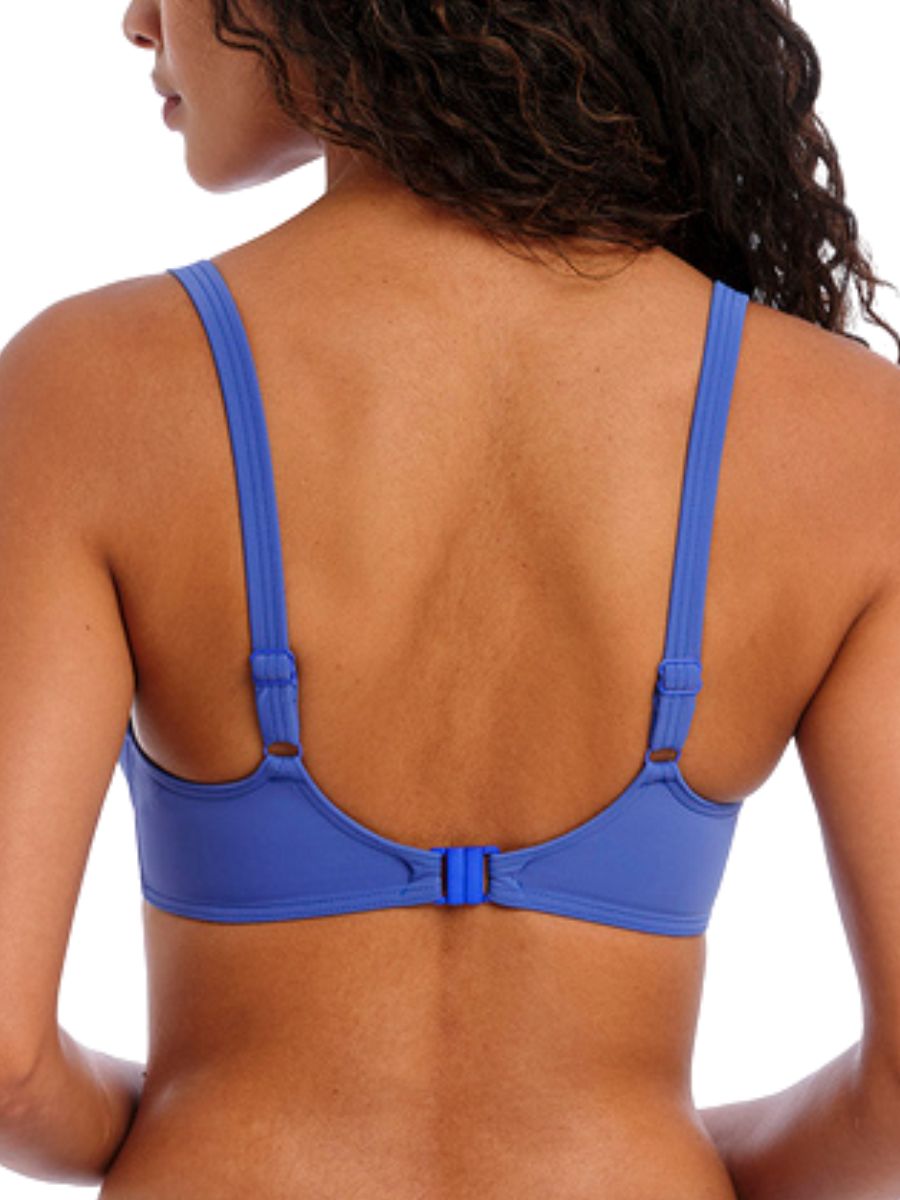 freya jewel cove sweetheart bikini top plain azure