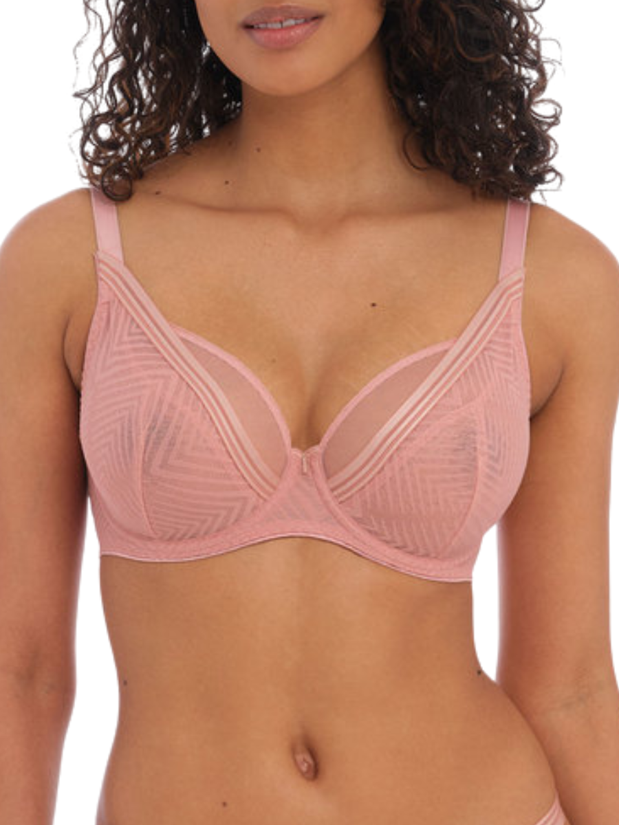 freya tailored high apex plunge bra pink