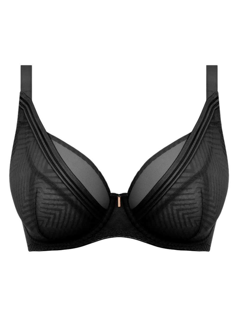 freya tailored high apex plunge bra black
