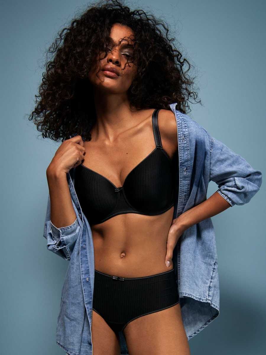 Idol Moulded Balcony Bra - Black