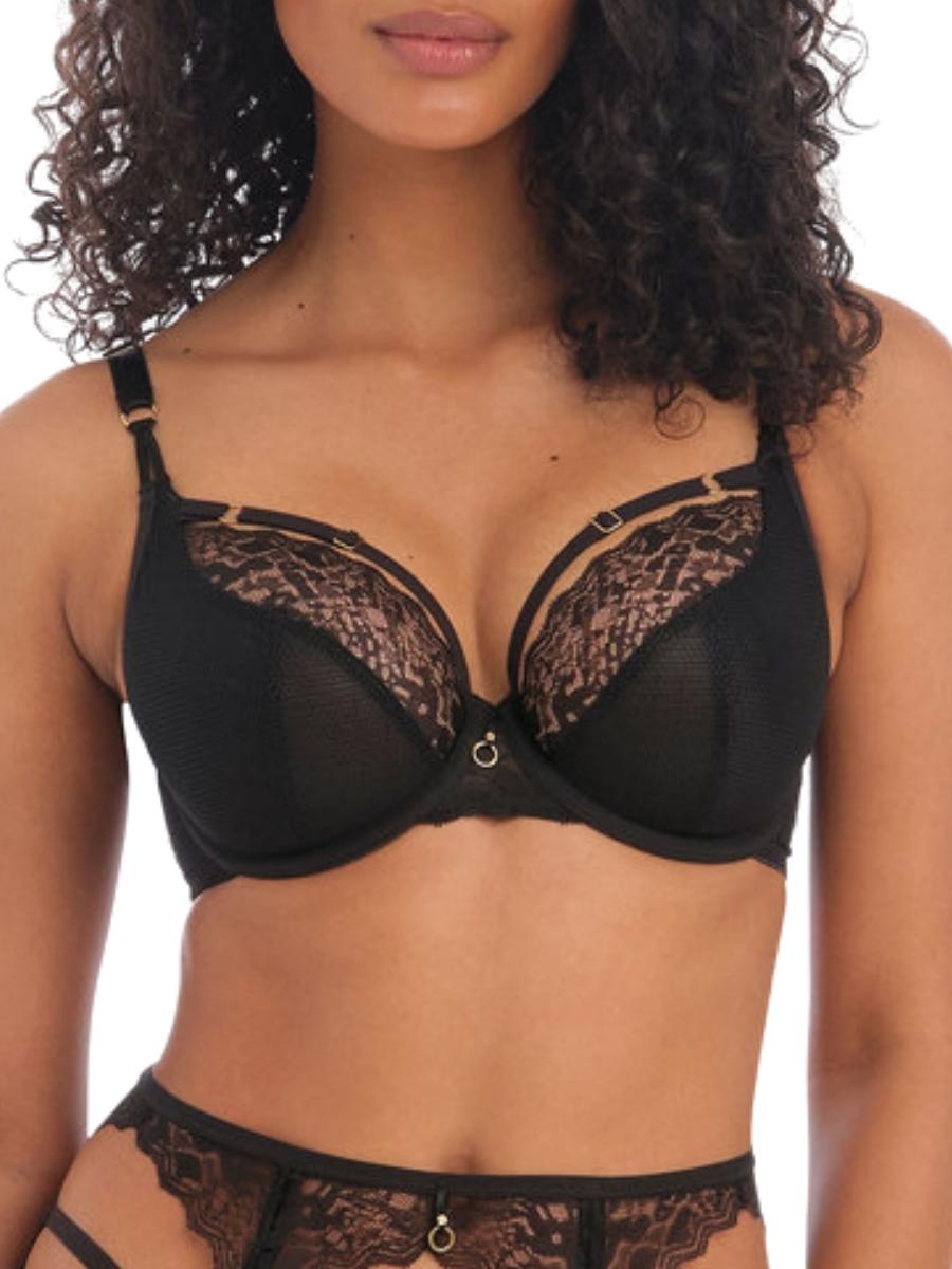 freya temptress plunge bra black