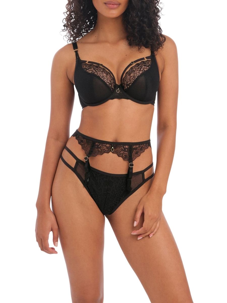 freya temptress plunge bra black