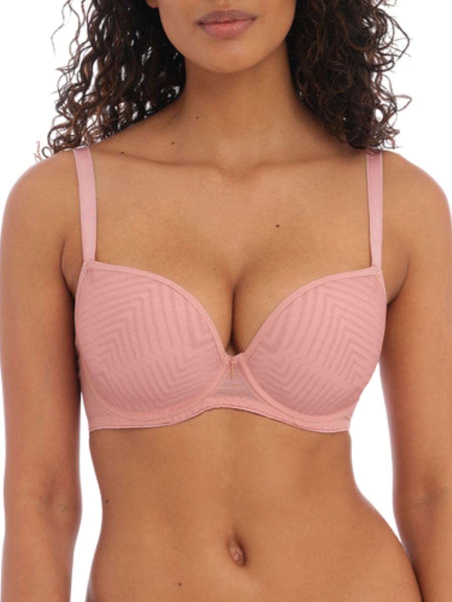 freya tailored plunge t-shirt bra pink