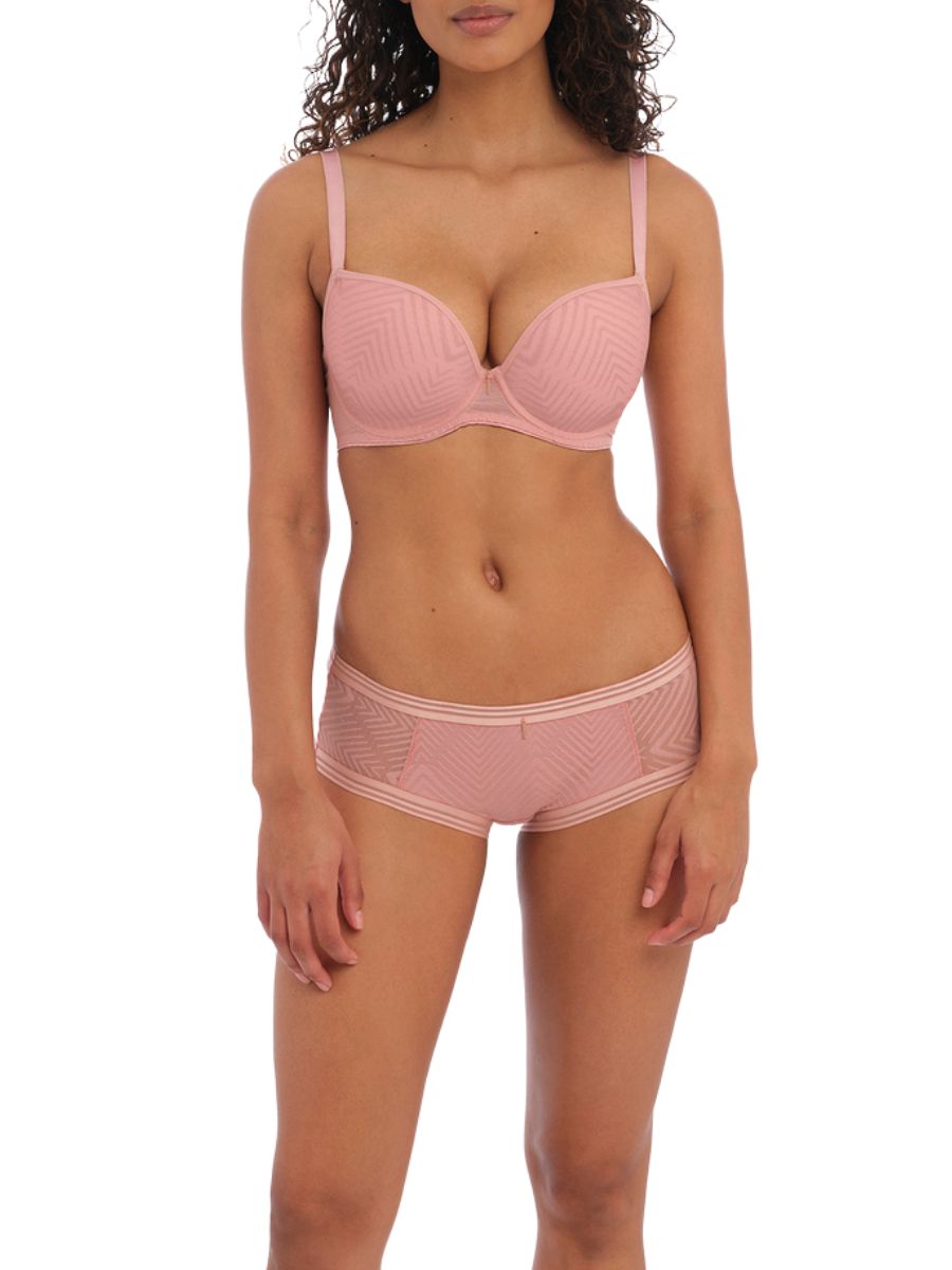 freya tailored plunge t-shirt bra pink