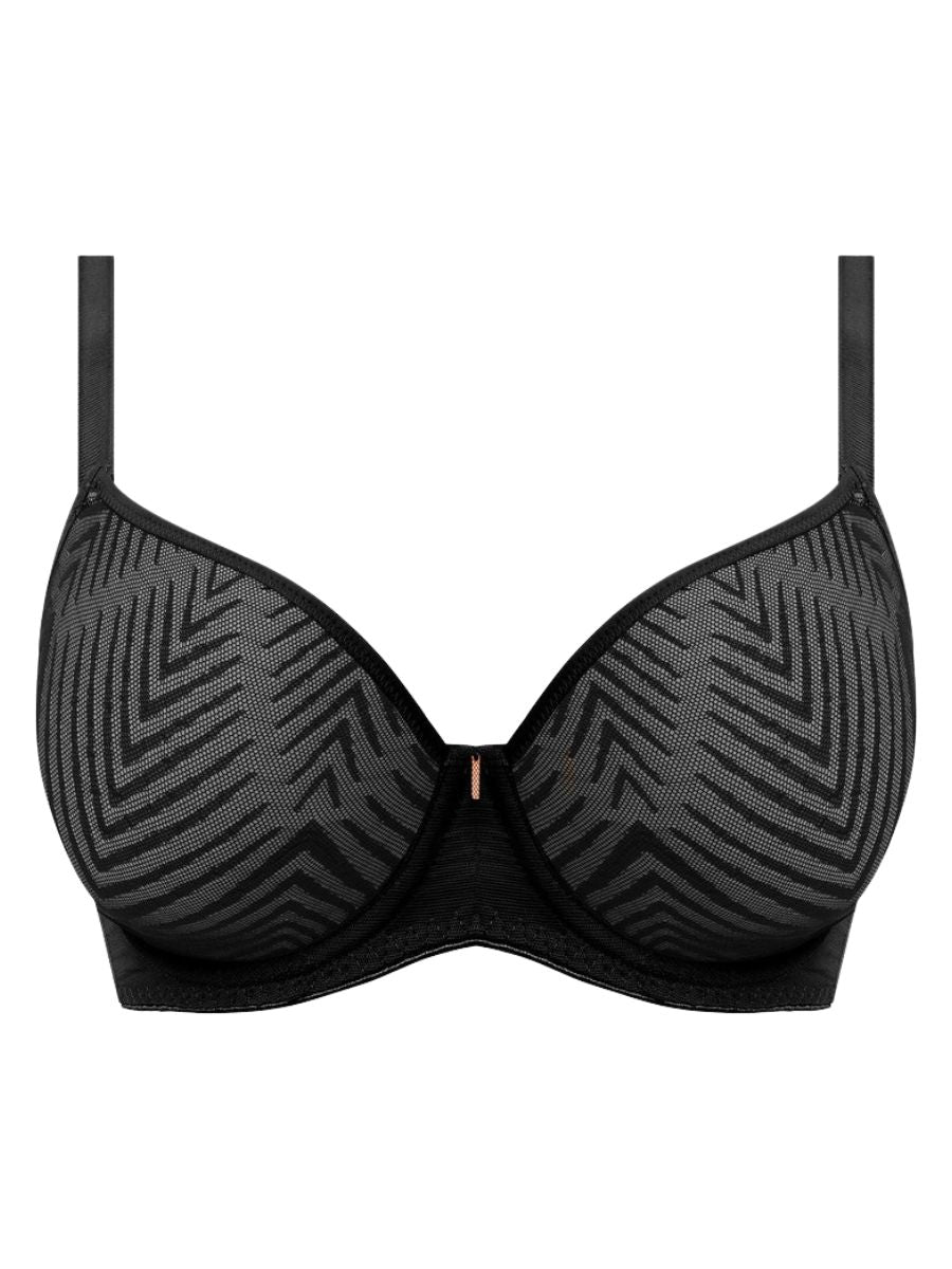 freya tailored plunge t-shirt bra black