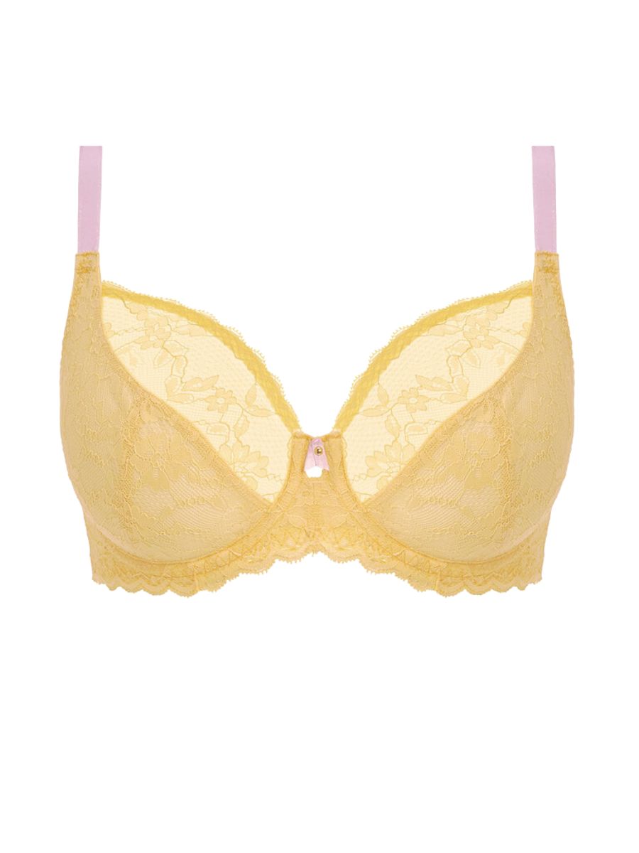 freya offbeat plunge bra lemon fizz