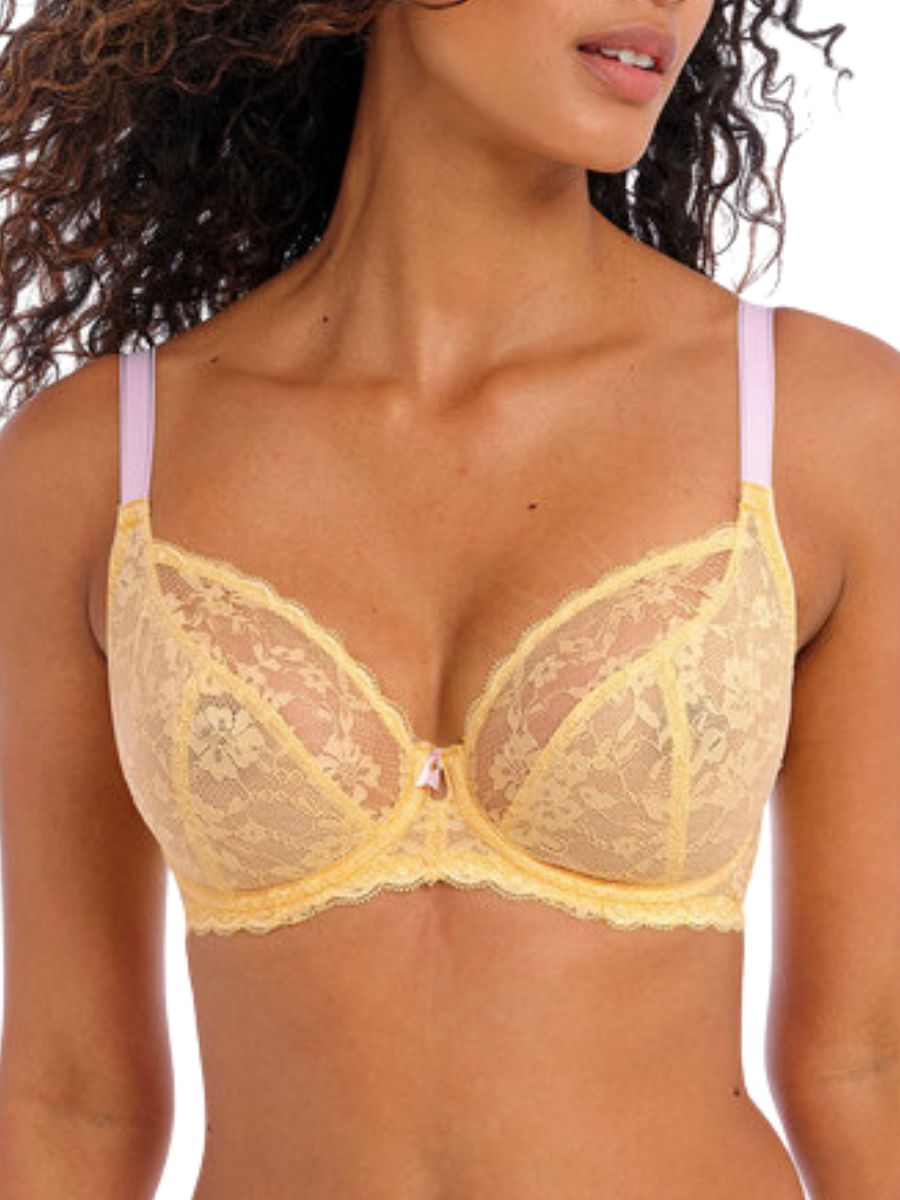 freya offbeat plunge bra lemon fizz