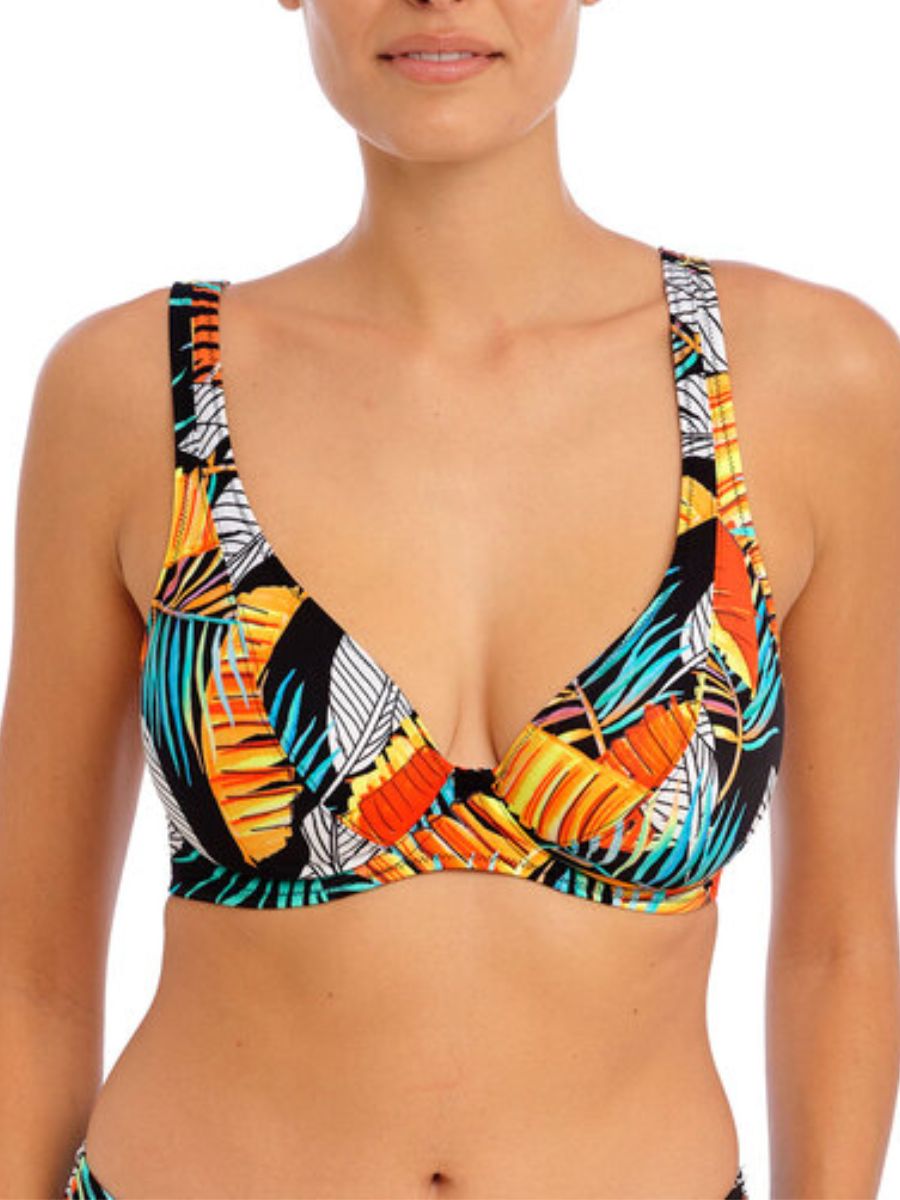 freya samba nights high apex bikini top multi
