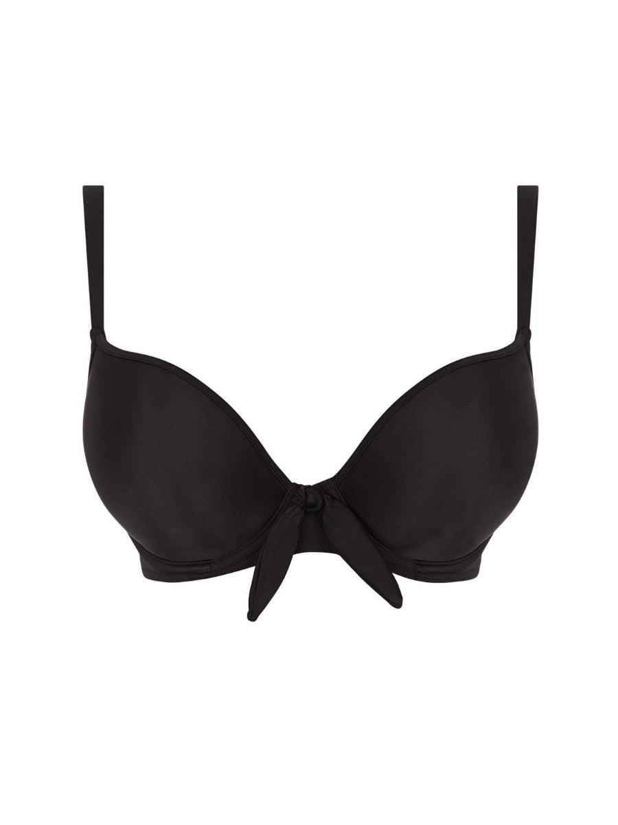 freya deco swim moulded bikini top black