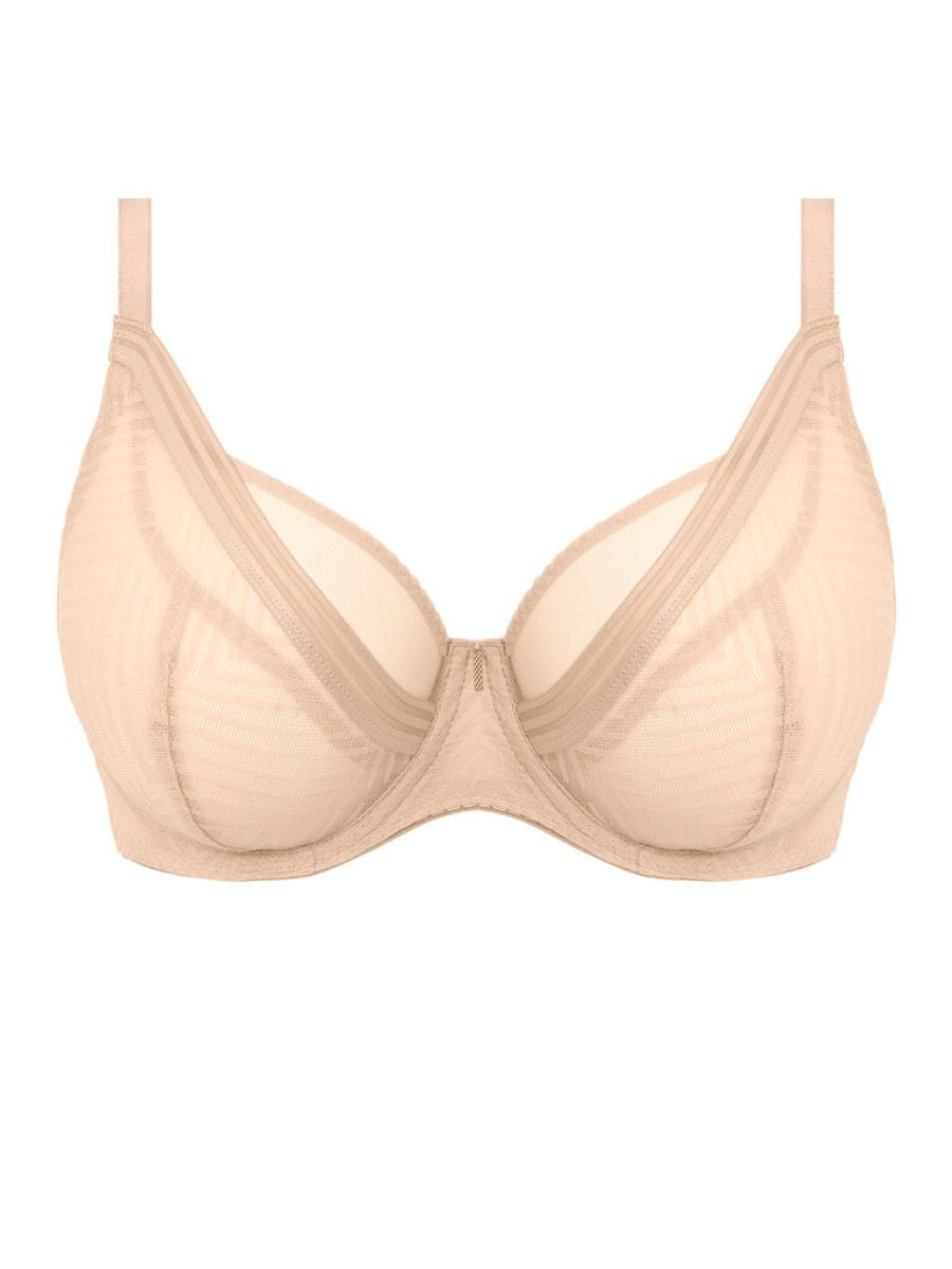 freya tailored high apex plunge bra natural beige