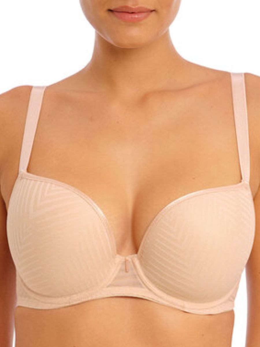 freya tailored plunge t-shirt bra natural beige