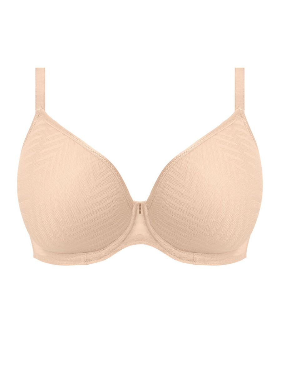 freya tailored plunge t-shirt bra natural beige