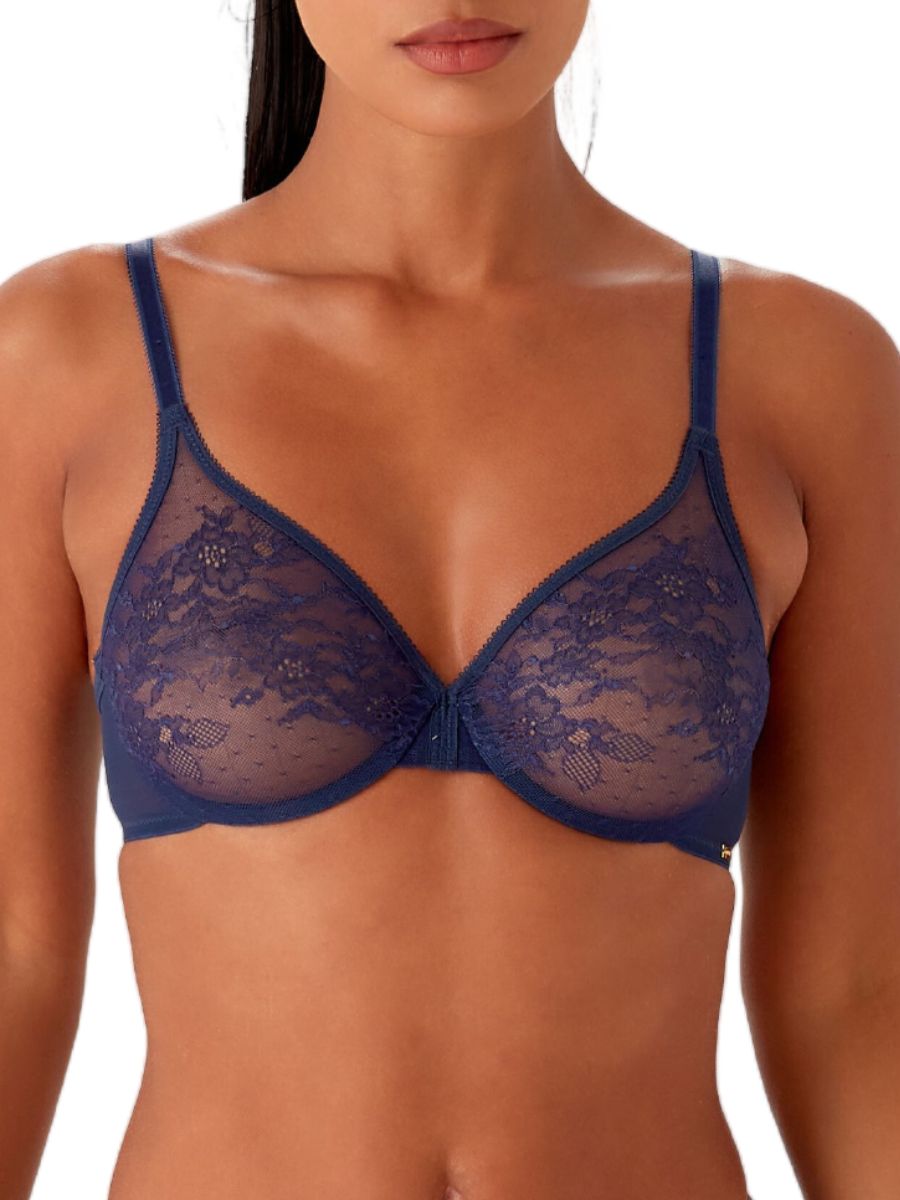 Gossard Glossies Lace Sheer Moulded Bra - Eclipse