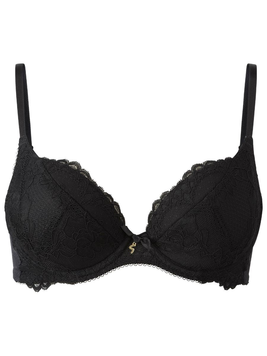gossard superboost lace padded plunge bra black 7711