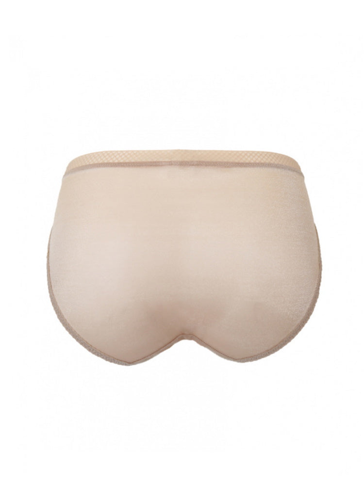 Beige Mid Rise Brief