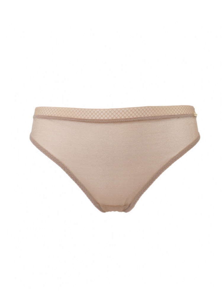 Beige Mid Rise Brief
