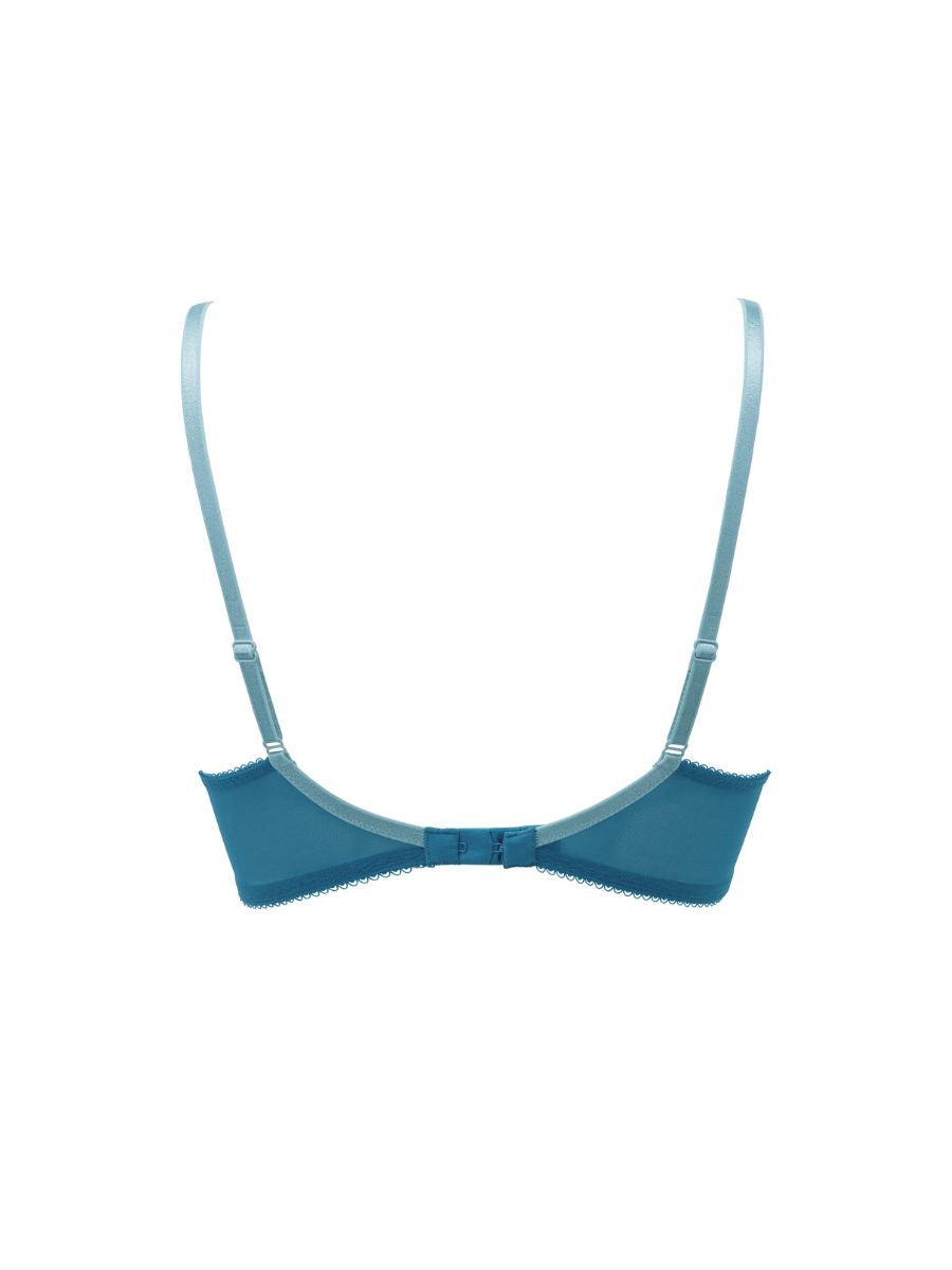 gossard superboost lace padded plunge bra ocean blue