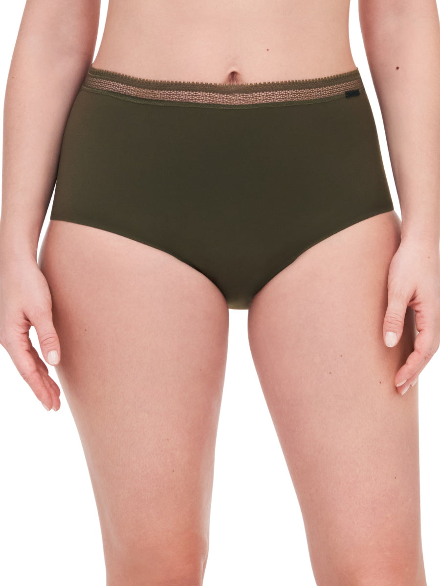 Green Period Pants High Waist Full Brief