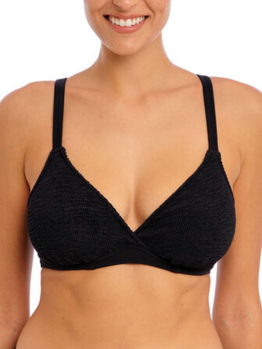 freya ibiza waves plunge bikini top black