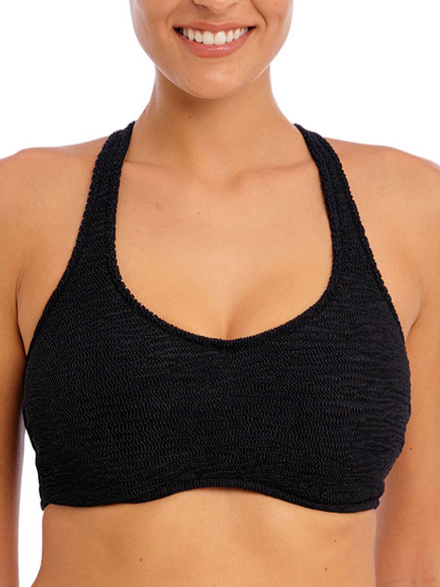freya ibiza waves bralette bikini top black