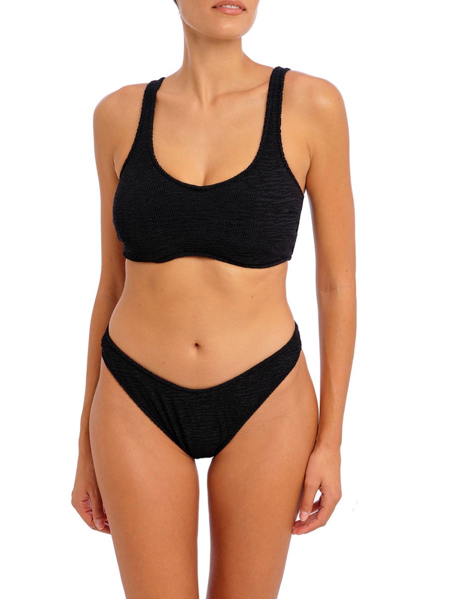 freya ibiza waves bralette bikini top black