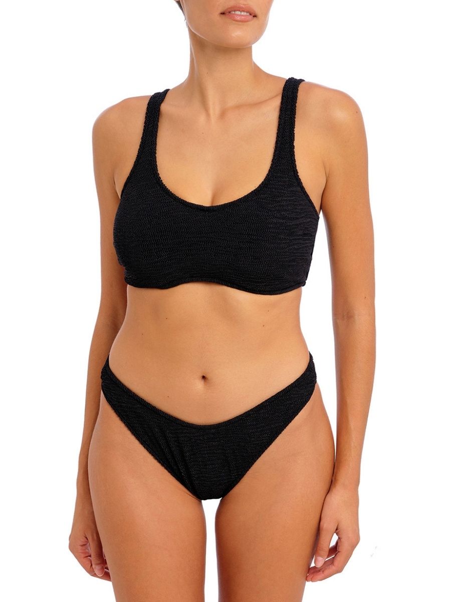 freya ibiza waves high leg bikini brief black