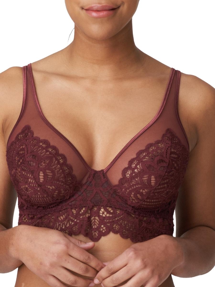 Red Longline Plunge Bra