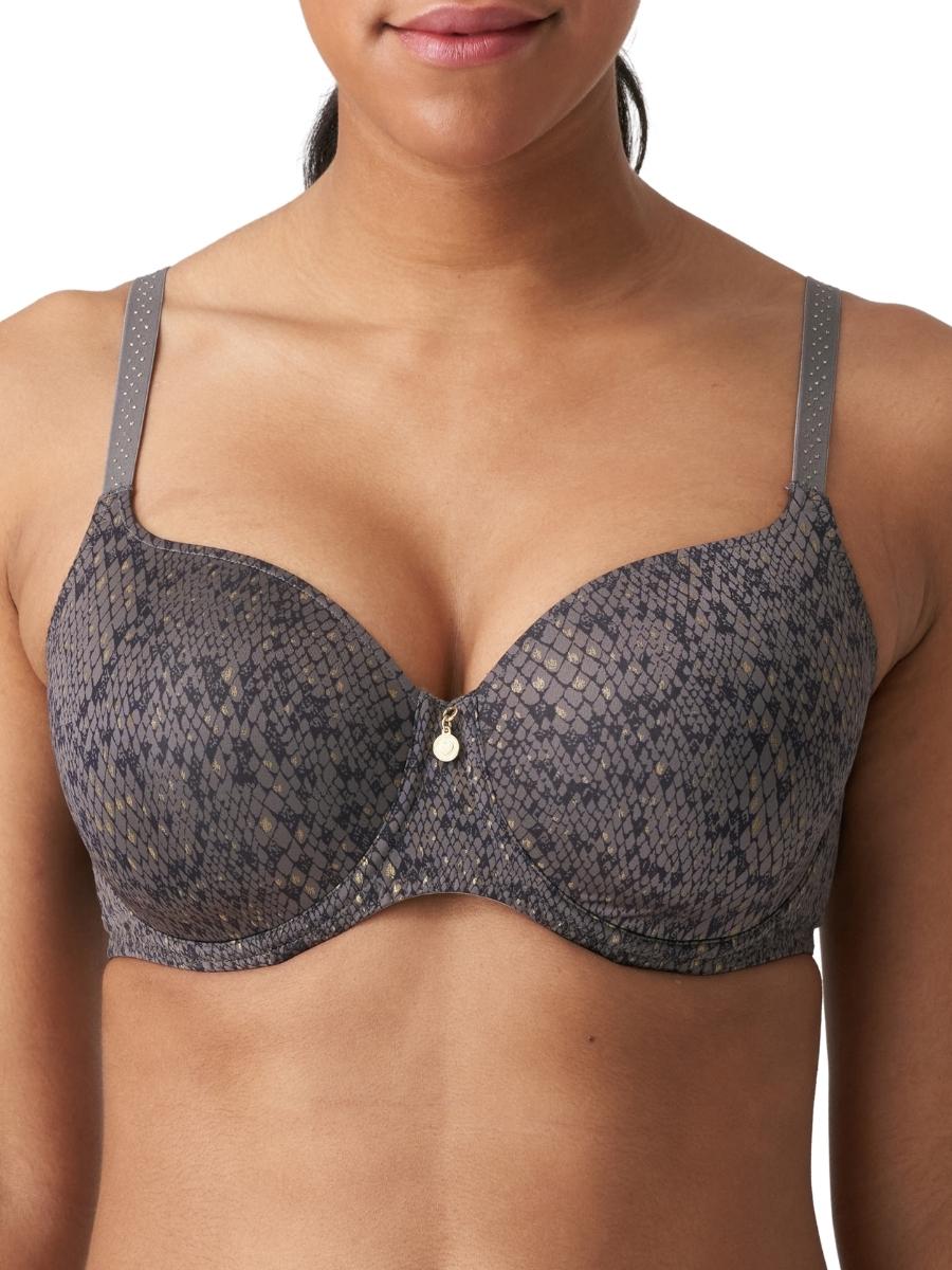 Grey Heartshape Underwired Bra