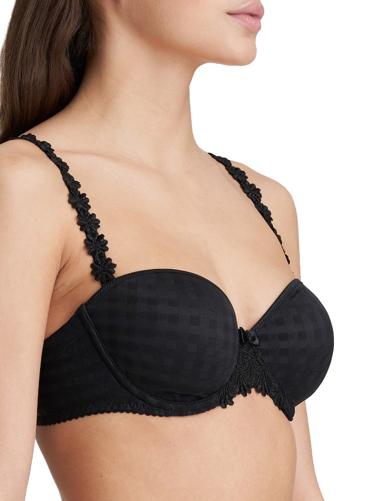 Avero Padded Strapless Bra Black